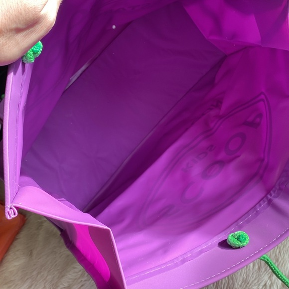 SCOOP NYC KIDS branded large vinyl shopper tote bag shopping rope handle logo - Picture 5 of 5